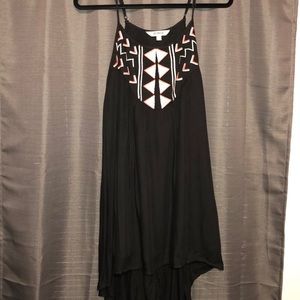 Black/red high low dress